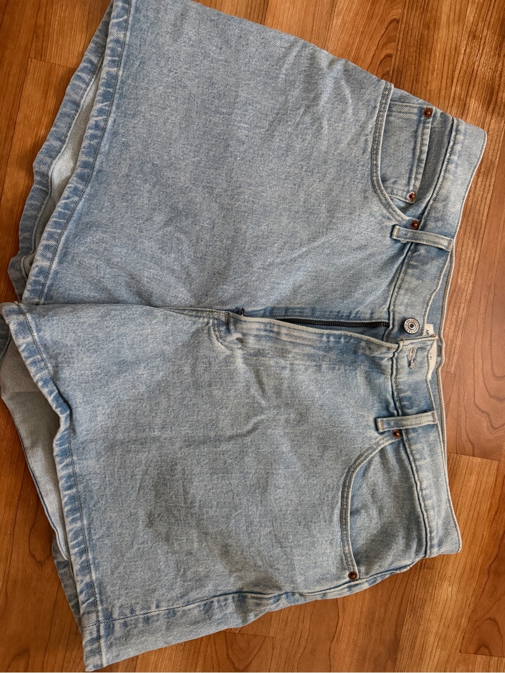 Light Wash Denim Shorts Abercrombie and Fitch
